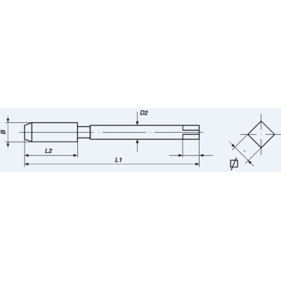 Rc(BSPT) gépi menetfúró CSH 35° rövid Form C HSS-E