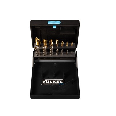 Metrikus Gépi menetfúró klt. M3-M12 HSS-E TIN 14 részes